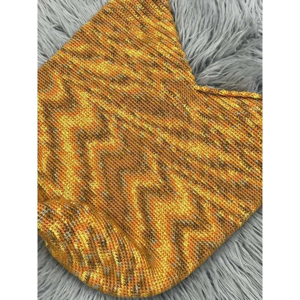 Crochet Women's Mixed Orange Hobo Shoulder Bag‎ Approx 13